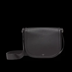 Sac messenger FENDI cuir grainé noir motif clou Fendi Roma