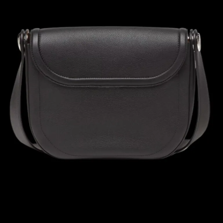 Sac messenger FENDI cuir grainé noir motif clou Fendi Roma