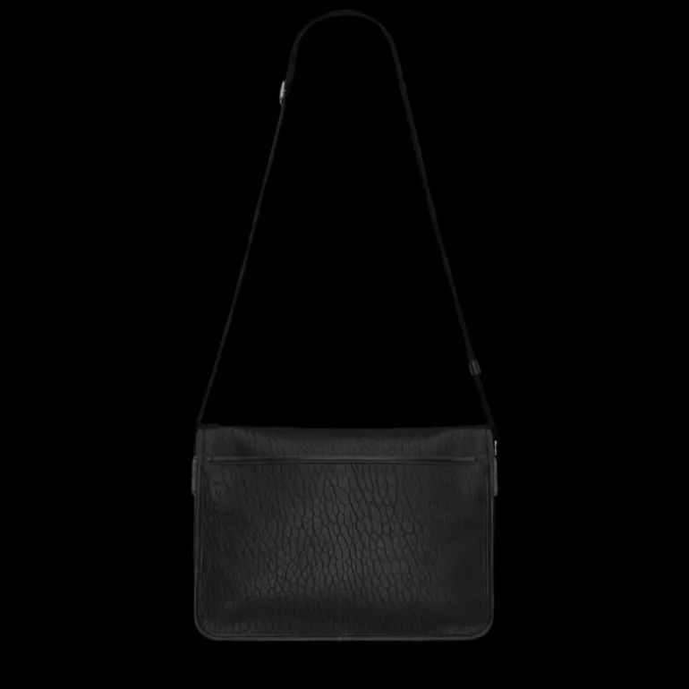 Sac Messenger SAINT LAURENT Niki bandoulière cuir grainé noir
