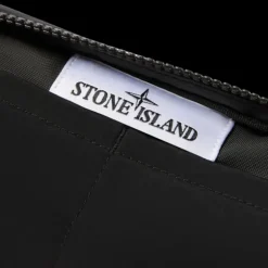 Sac pochette STONE ISLAND nylon métal Econyl ® noir sangle