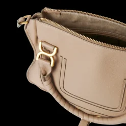 Sac porté épaule CHLOE Marcie cuir veau grainé beige