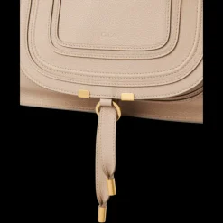 Sac porté épaule CHLOE Marcie cuir veau grainé beige