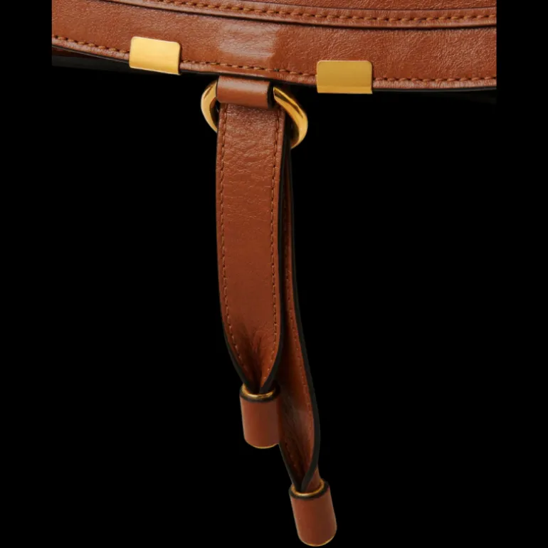 Sac porté épaule CHLOE Marcie cuir veau brillant marron