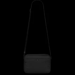 Sac SAINT LAURENT Bandoulière Camera City nylon cuir noir