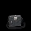 Sacoche Re-edition cuir gris jacquard logo DG Noir