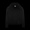 SAINT LAURENT sweat-shirt capuche molleton coton bio noir broderie saint laurent