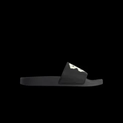 Sandale BALENCIAGA Pool gomme noire scotch BB jaune