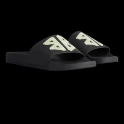 Sandale BALENCIAGA Pool gomme noire scotch BB jaune