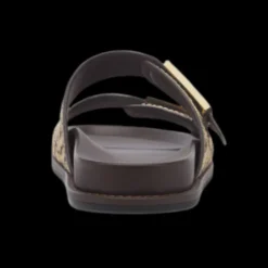 Sandales plates FENDI Feel double bride boucles FF Baguette marron beige