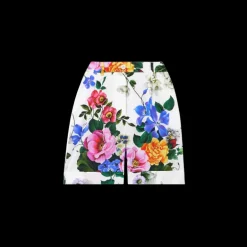 Short à revers DOLCE & GABBANA coton blanc imprimé fleurs