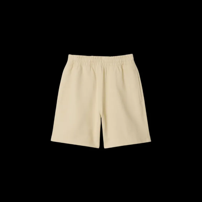 Short ample BURBERRY coton léger beige patch étiquette check beige poche