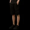 Short cargo CP COMPANY coton stretch doux noir poche verre lunette