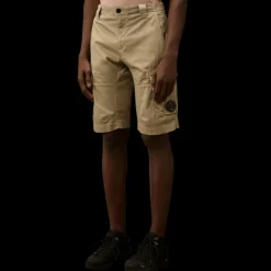 Short cargo CP COMPANY coton stretch doux beige poche verre lunette