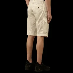 Short cargo CP COMPANY coton stretch doux blanc poche verre lunette