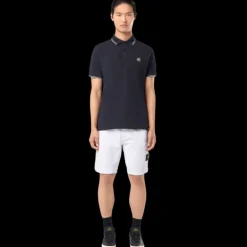 Short cargo STONE ISLAND coton blanc poches cordon taille élastique