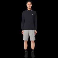 Short cargo STONE ISLAND coton gris poches cordon taille élastique