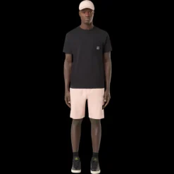 Short cargo STONE ISLAND coton rose poches cordon taille élastique