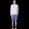 Short cargo STONE ISLAND coton violet lavande poches cordon taille élastique