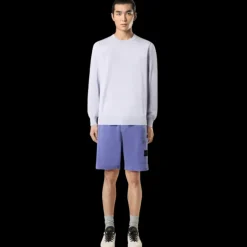 Short cargo STONE ISLAND coton violet lavande poches cordon taille élastique