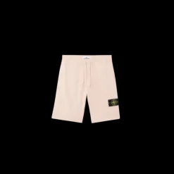 Short cargo STONE ISLAND coton rose poches cordon taille élastique