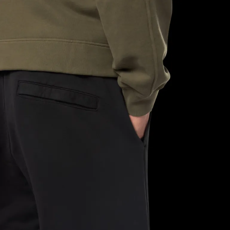 Short cargo STONE ISLAND coton noir poches cordon taille élastique