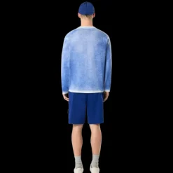 Short cargo STONE ISLAND coton bleu pétrole poches cordon taille élastique