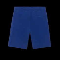 Short cargo STONE ISLAND coton bleu pétrole poches cordon taille élastique