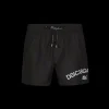 Short de bain court nylon noir logo D&G blanc