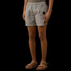 Short de bain CP COMPANY Flatt nylon gris delavé