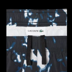 Short de bain LACOSTE nylon déperlant camouflage bleu