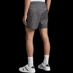 Short de bain MONCLER Noir imprimé monogramme gris all-over
