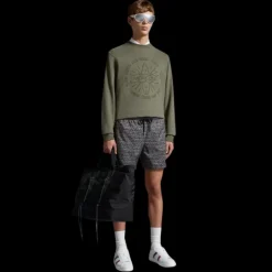 Short de bain MONCLER Noir imprimé monogramme gris all-over