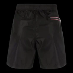 Short de bain MONCLER nylon noir patch logo blanc