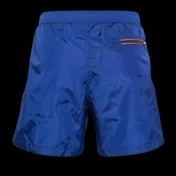 Short de bain MONCLER nylon bleu roi logo