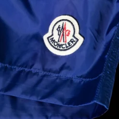 Short de bain MONCLER nylon bleu roi logo