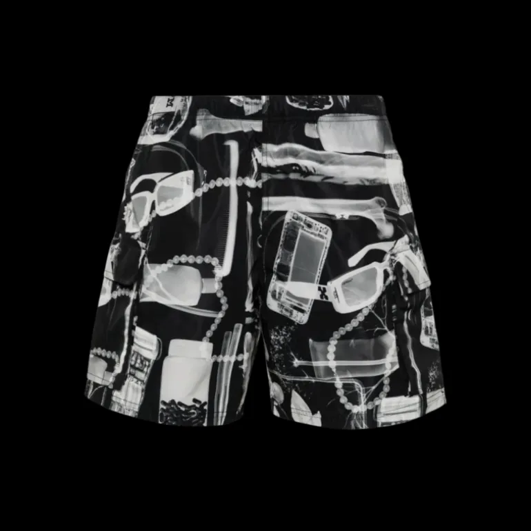 Short de bain OFF-WHITE Xray Radio Scan noir blanc