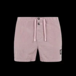 Short de bain STONE ISLAND nylon vieux rose boutons