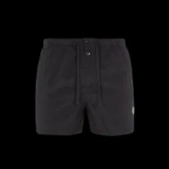 Short de bain STONE ISLAND nylon noir boutons cordon
