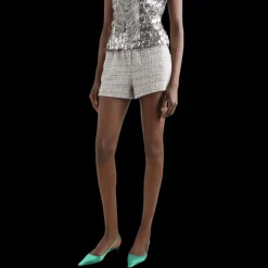 Short  DOLCE & GABBANA en tweed lamé bouclé gris argent