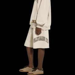 Short jogging DOLCE & GABBANA Palermo coton beige logo broderie