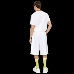 Short jogging DOLCE & GABBANA jersey coton blanc imprimé hawaïen fleurs broderie DG