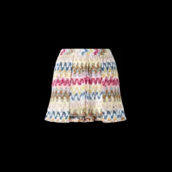 Short MISSONI dentelle viscose lamé zigzag multicolore