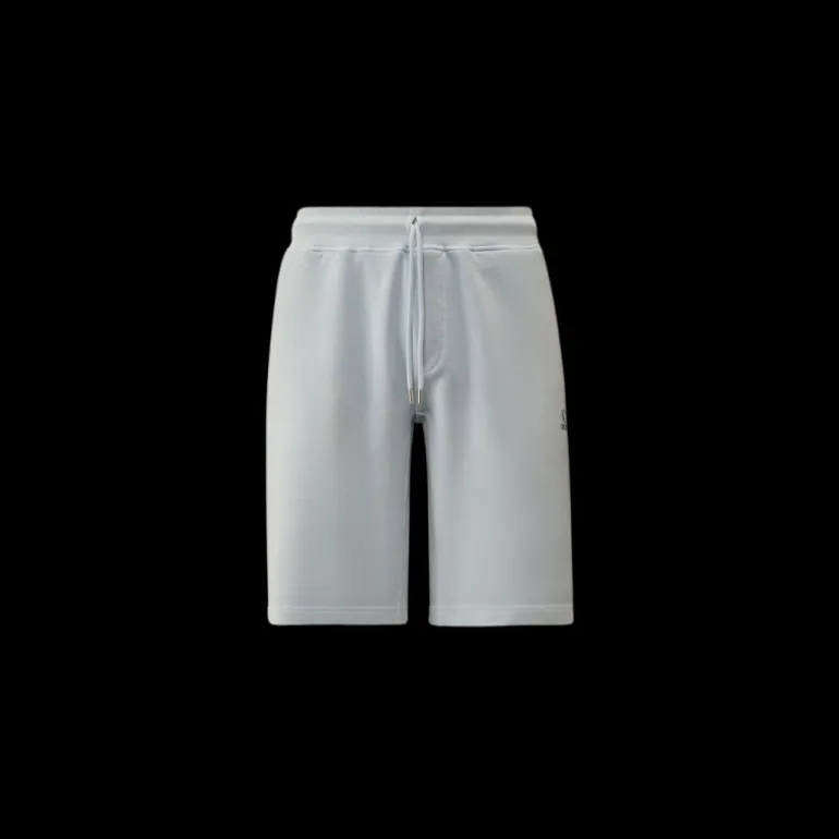 Short molleton CP COMPANY coton bleu ciel logo diagonal