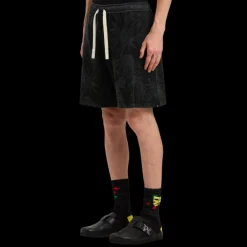 Short PALM ANGELS coton noir palmiers gris