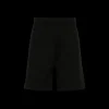 Short sport MONCLER Bermuda coton noir logo poche arrière