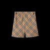 Short tissu sergé tissé Check beige poche cavalier