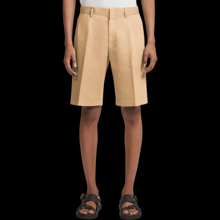 Short ZEGNA Summer Chino coton lin beige clair