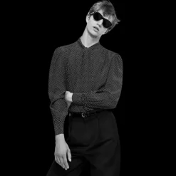 SL798 Lunettes de soleil papillon monture arrondie acétate verres nylon noir