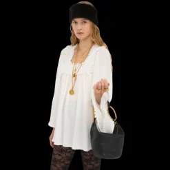 small shoulder SCEAU CUIR NOIR