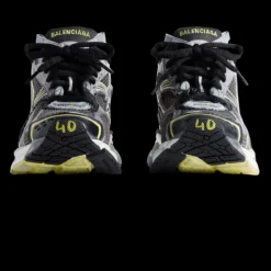 Sneaker BALENCIAGA Runner maille nylon gris jaune blanc